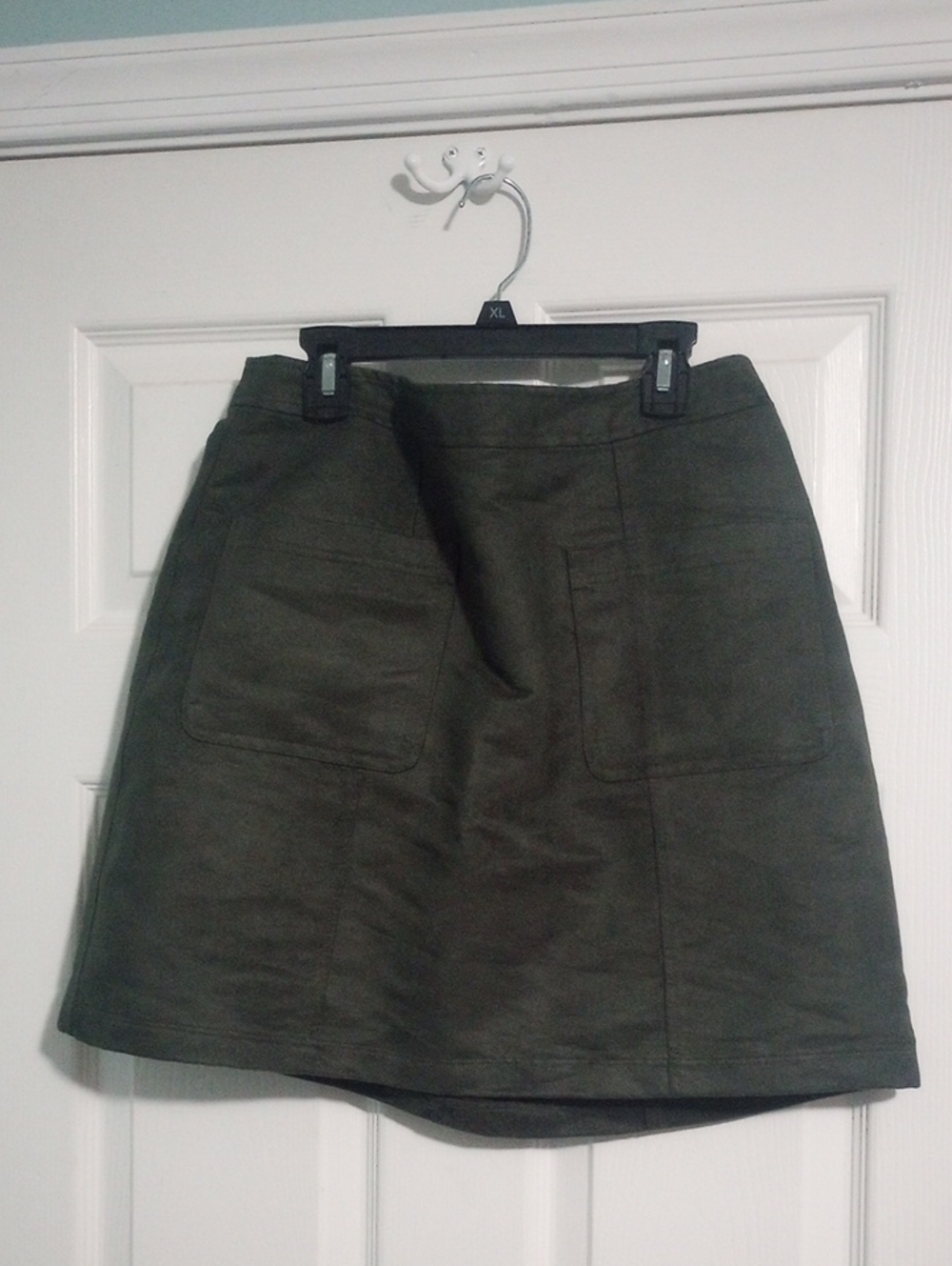 Old Navy Olive Green A-Line Skirt with Front Pockets